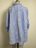Foxcroft Blue Gingham Top, 20W