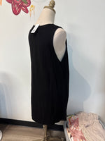 Umgee Black Embroidered Pocket Dress, L