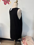 Umgee Black Embroidered Pocket Dress, L