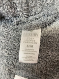 Luxury Gray Cozy Lounge Cardigan, S/M