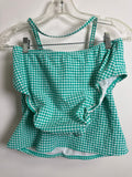 Draper James 2pc Green Gingham Swimsuit, S