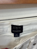 J. Crew White Stovepipe Jeans, 24 (00)