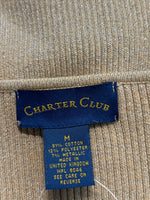 Charter Club Gold Metallic Sweater, M