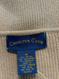 Charter Club Gold Metallic Sweater, M