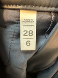 Loft Blue Faux Leather 28" Inseam Jeans, 6