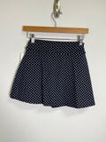 Dona Jo Black Polka Dot Skort Skirt, S