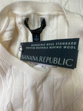 New Banana Republic Ivory 100% Merino Wool Sweater, S
