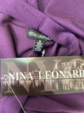 New Nina Leonard Purple Cardigan, M