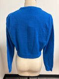 New Garage Blue Spongy Bodycon Cardi Sweater, L