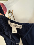 Lola Grace Blue 23" Inseam Cropped Jumpsuit, S