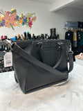 Thirty One Black "P" Initial Tote Bag, 16"x11"