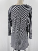 Chico's Black Stripe Top, M