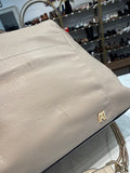 Antonio Melani Cream Leather Crossbody Bag, 14"x11"