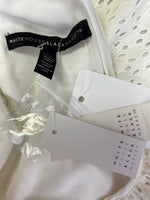 New White House Black Market White Eyelet Top, XS (retail $79)