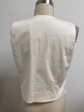 New Chico's English Cream Sateen Vest, M