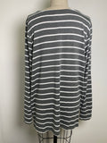 Belle Kim Gravel Stripe Top, XL
