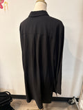 New Chico's Black Button Front Tunic Top, 20/22