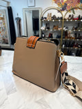 Taupe Crossbody Bag, 9.5"x7.5"