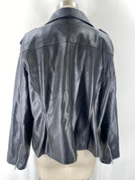 INC Black Faux Leather Jacket, 2X