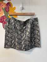 Vylette Snake Print Skirt, XL