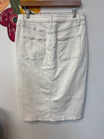 Sonoma White Denim Button Front Skirt, 10