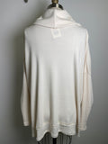 She + Sky Cream Cowl Neck Sweater, L