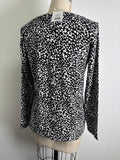 New Chico's Touch of Cool Fab Dot Black Top, M