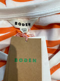 New Boden Orange Stripe Dress, 16/18