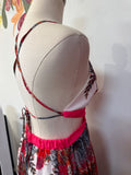 A. Peach Pink Cutout Dress, M