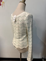 Pink Rose Ivory/Green Sweater, M