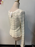 Pink Rose Ivory/Green Sweater, M