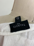 Talbots White Embroidered Lemons Linen/Cotton Top, 2X