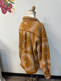 Easel Brown Print Jacket, M