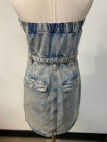 American Eagle Strapless Denim Dress, 6