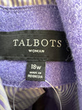 Talbots Purple Wool Blend Blazer Jacket, 18W