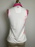 Adidas White/Pink Golf Top, S