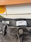 Loft Gray Straight 24" Inseam Jeans, 6 Petite