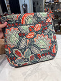 New Vera Bradley Nomadic Floral Double Zip Mailbag, 11"x11"