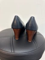 Tory Burch Blue Leather Wedge, 9.5