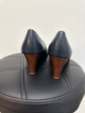 Tory Burch Blue Leather Wedge, 9.5