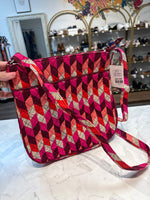 New Vera Bradley Bohemian Chevron Triple Zip Hipster, 12"x11"