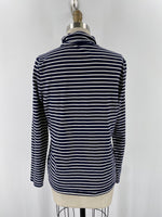 Talbots Blue Stripe Turtleneck Tee, M
