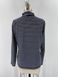 Talbots Blue Stripe Turtleneck Tee, M