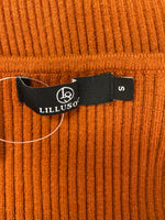 Lillusory Brown Rib Knit Sweater, S