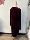 Calvin Klein Velvet Maroon Dress, 14