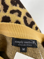 Simply Southern Animal Print Sweater, M