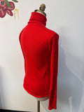 BP Red Rib Knit Turtleneck Top, M