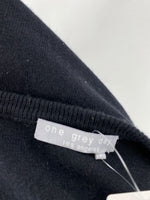 One Grey Day Wool/Cashmere Black Sweater, S