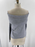Old Navy Gray Off Shoulder Sweater, M