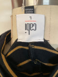 Cabi Black Stripe Top, L
